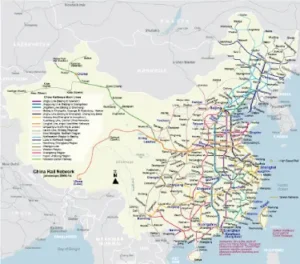 China's rail network.