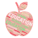 education apple word cloud