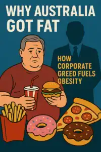 Obesity is caused by corporate greed. Obesity is caused by corporate greed.